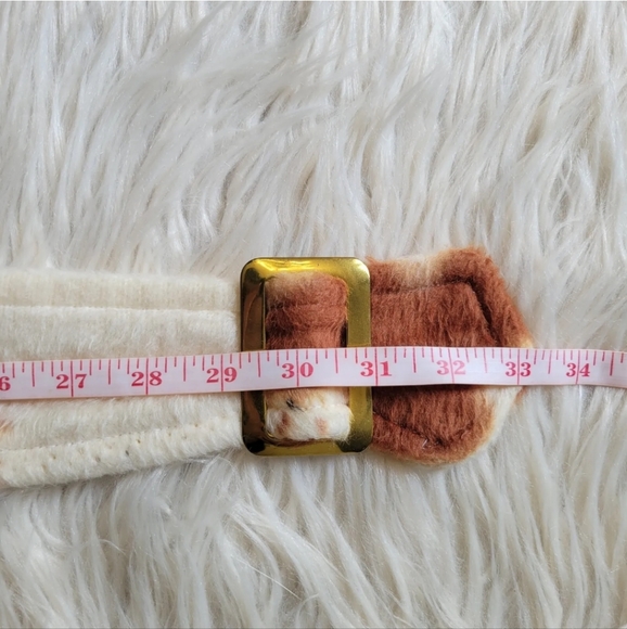 Vtg Faux Cowhide Cape Bronze Button One Size Boho Cowboy Handmade One Of Kind - Picture 8 of 10